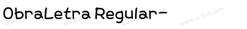 ObraLetra Regular字体转换